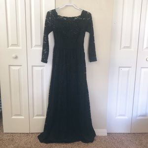 Black lace maxi dress size S